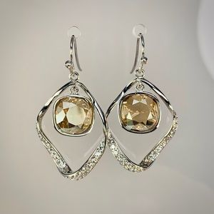 925 Sterling Silver Champagne Earrings